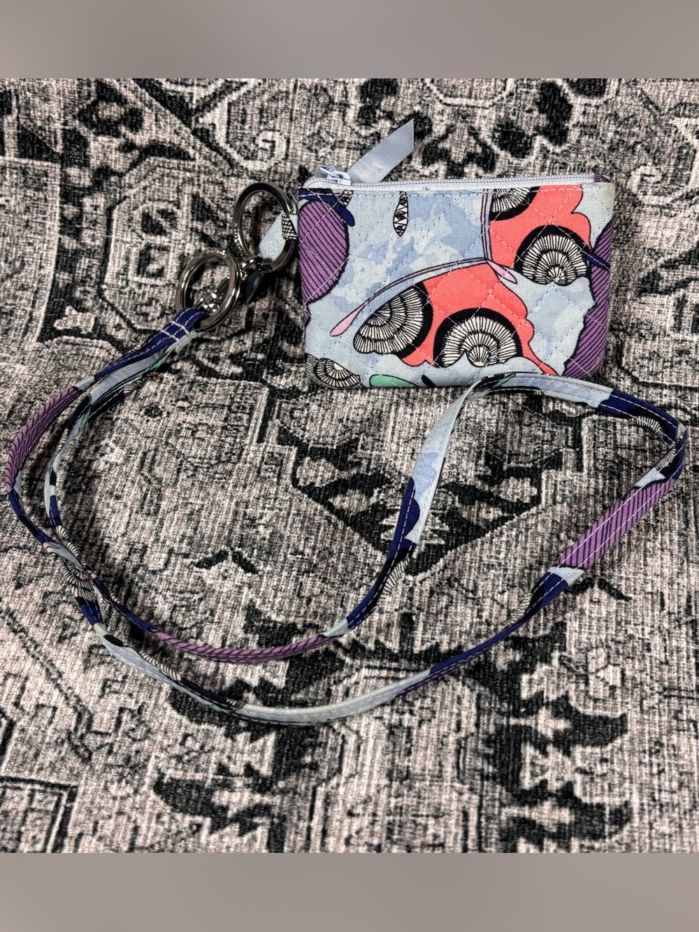 Vera Bradley lanyard and ID case‎ in Butterfly By pattern